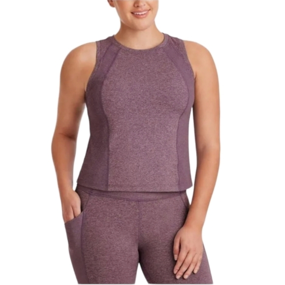 NWT Member's Mark Soft Ribbed Purple  Workout Athletic Tank sz S - Picture 1 of 5